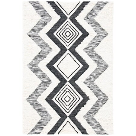 Safavieh 4 x 6 ft. Natura Hand Loomed Rectangle Area Rug Ivory & Black NAT681A-4